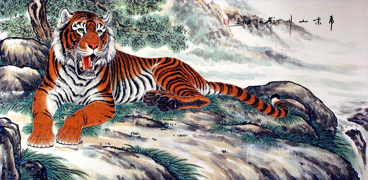 Tigre chinois Peintures à l'huile